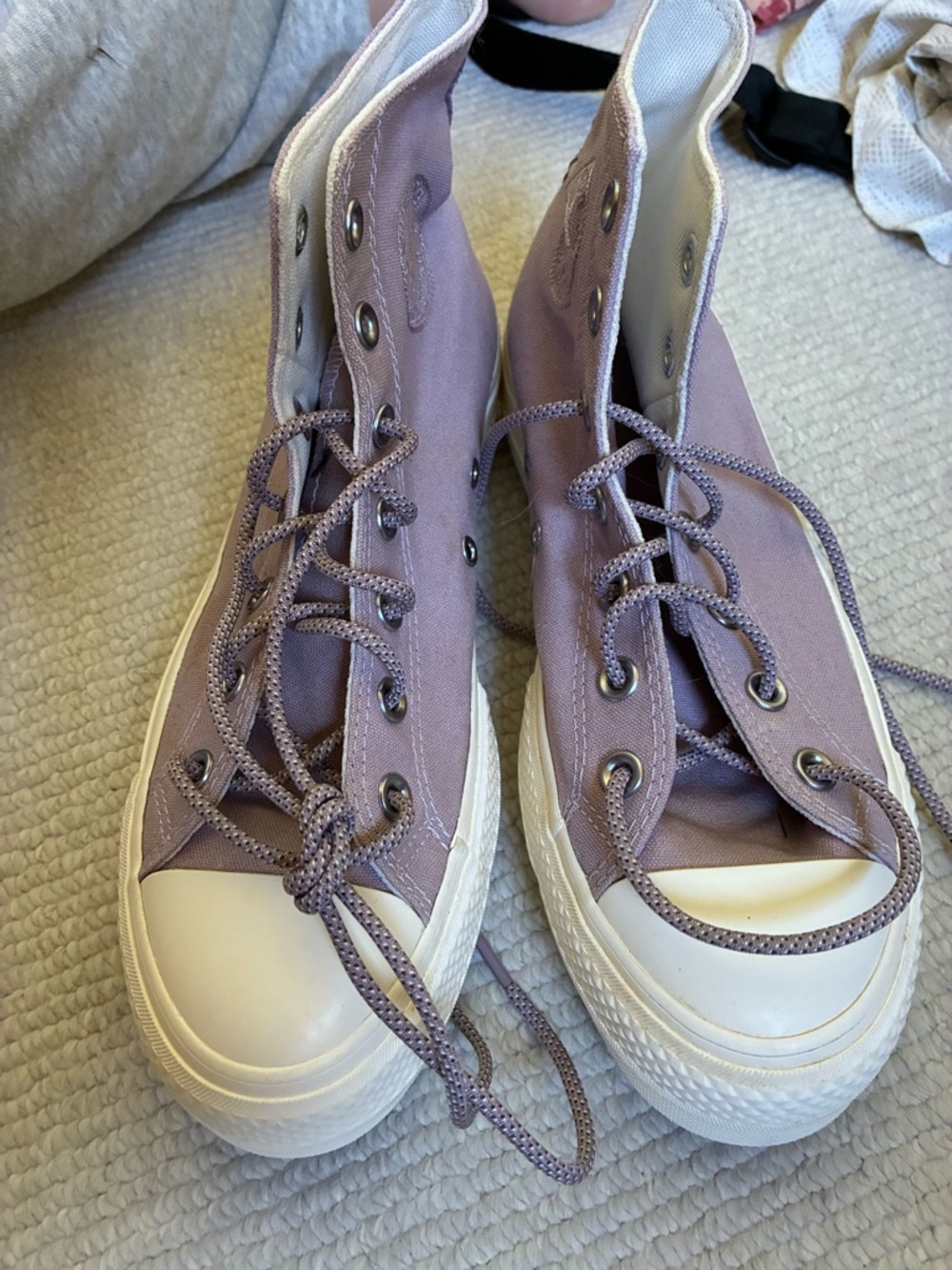 Converse High-Top Sneakers in Lavender
